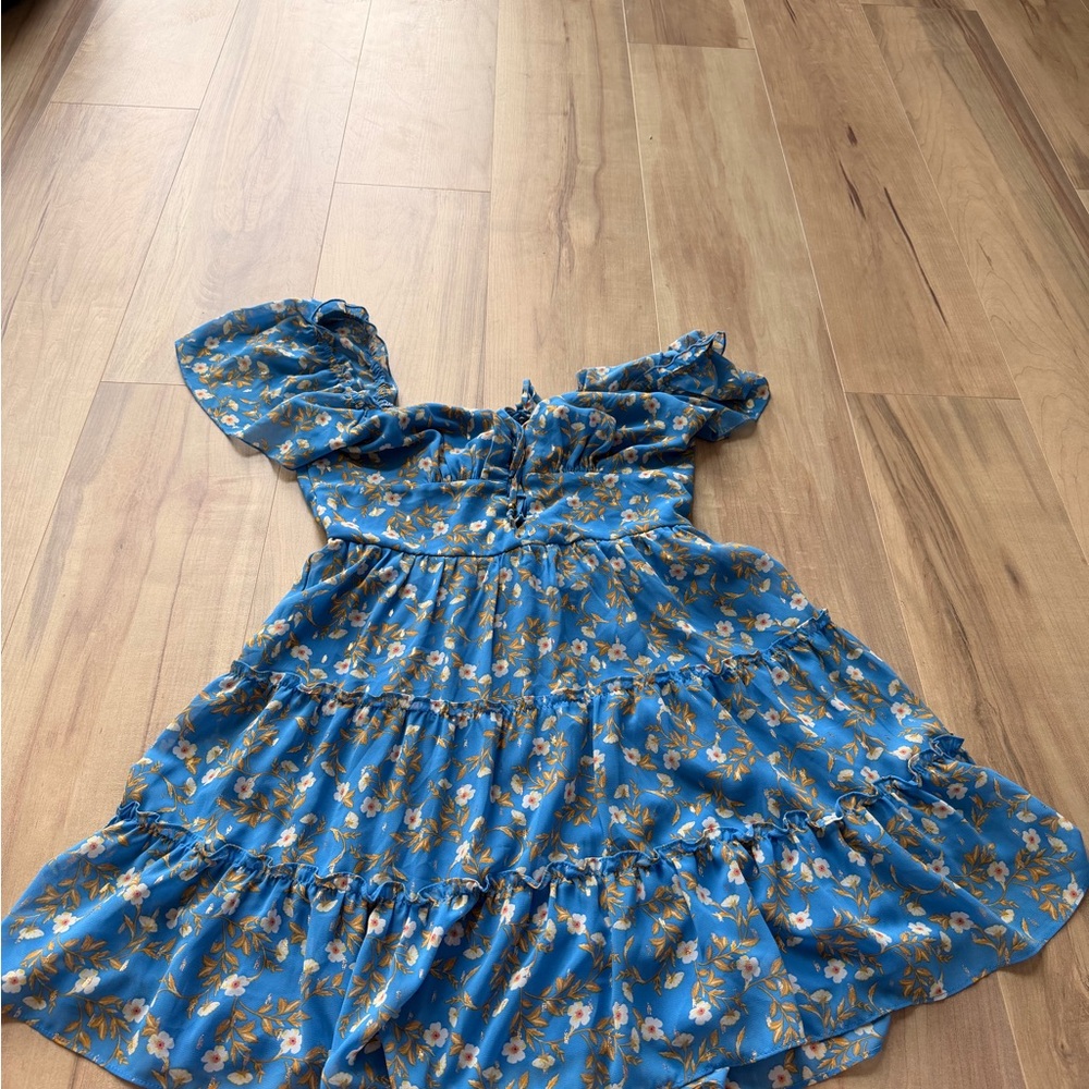 Floral Blue  Dress